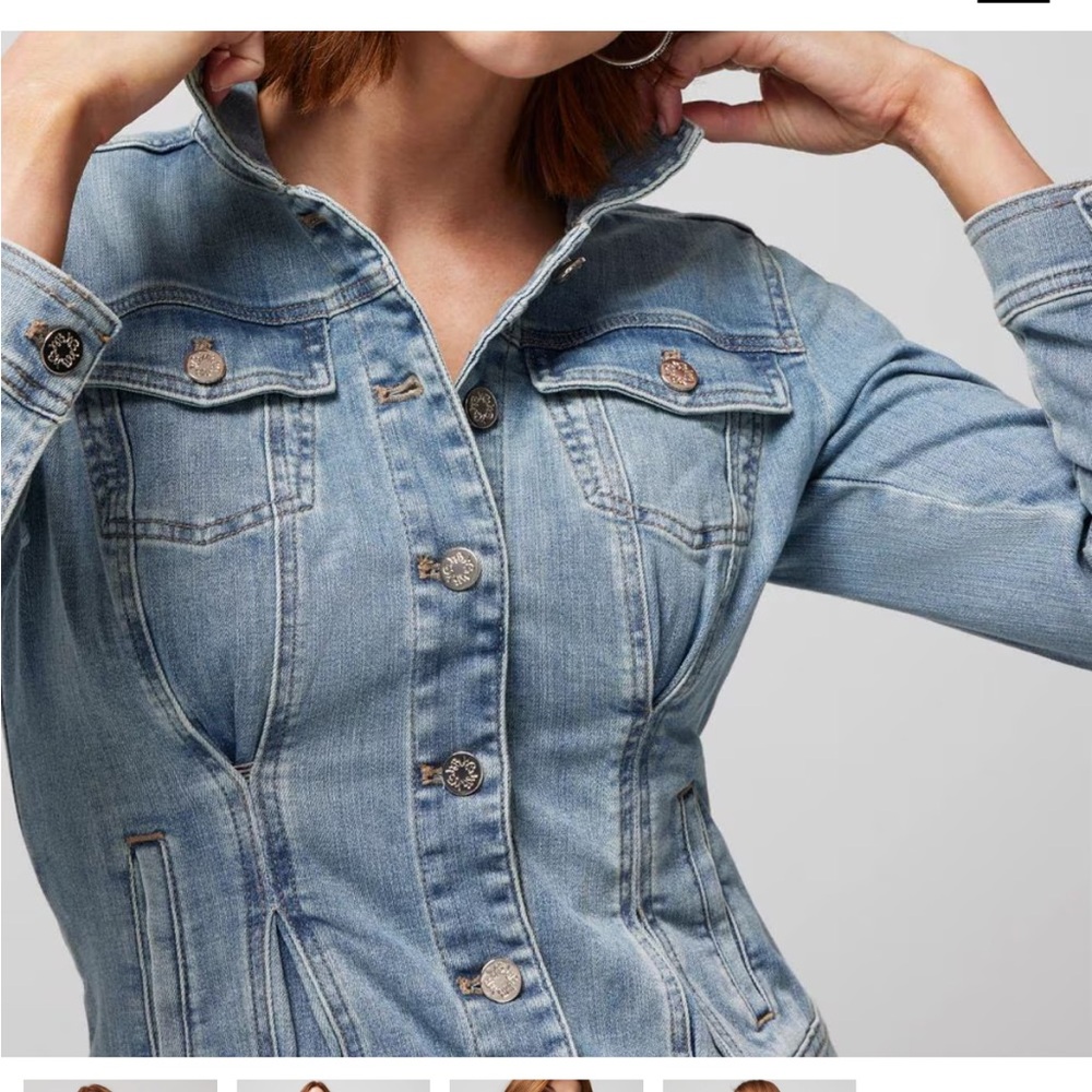 White House, black market, denim jacket, new with tags